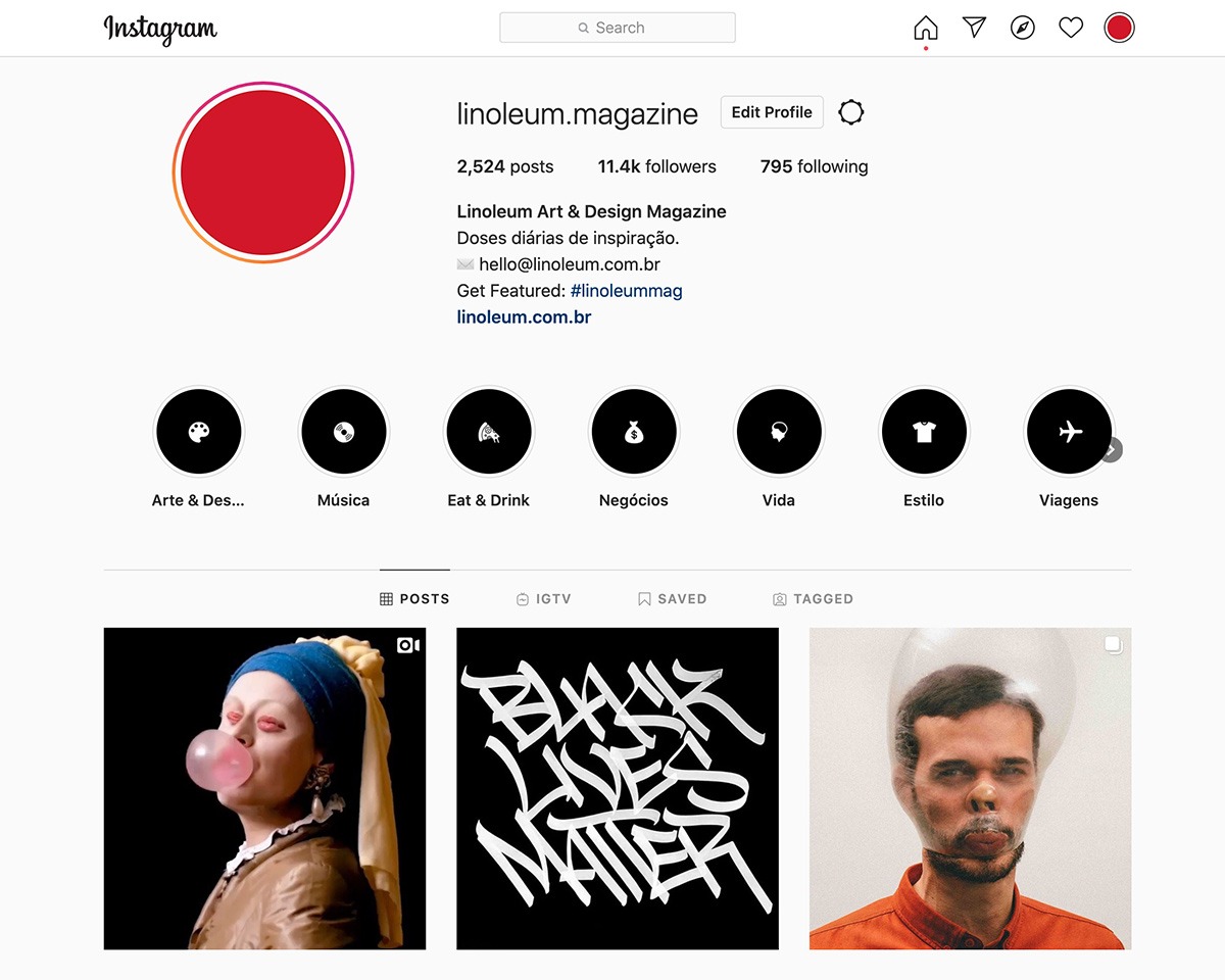 Instagram Linoleum Magazine