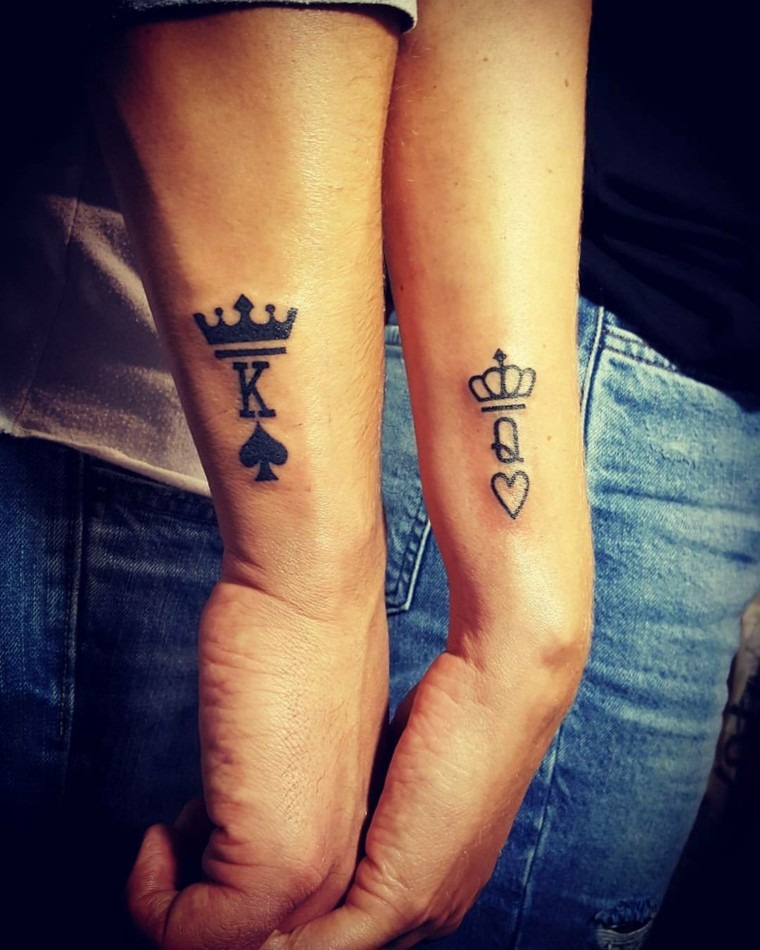tattoo para casal baralho